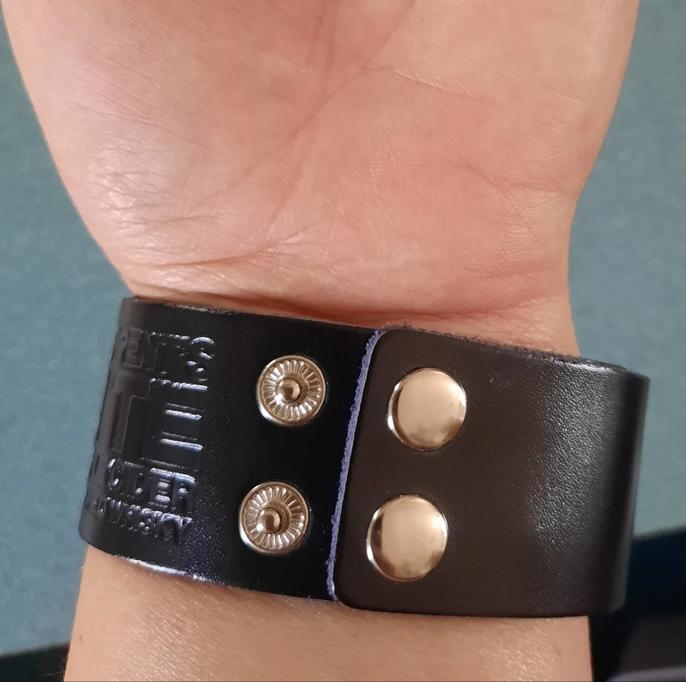 Serpent's Bite Apple Cider Flavored Whisky Leather Cuff Bracelet